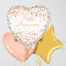 rose gold happy anniversary foil balloons