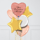 Heart Satin Rose Gold Personalised Balloon Bouquet