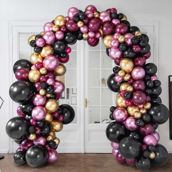 Pomegranate Glitz Balloon Arch