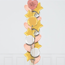 Rose Gold Personalised Heart Inflated Foil Balloon Bunch