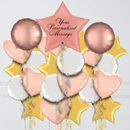 Premium Large Rose Gold Star Personalised Balloon Bouquet
