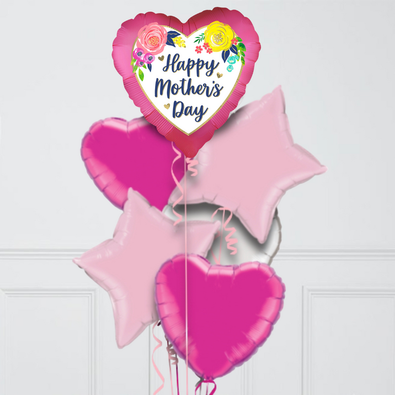 Floral Happy Mother's Day Foil Balloon Bouquet