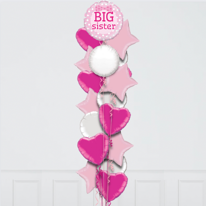 Big Sister Pink Foil Balloon Bouquet