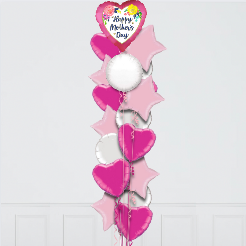 Floral Happy Mother's Day Foil Balloon Bouquet