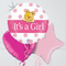 it'a a girl pink teddy bear foil balloons