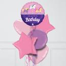 unicorn carousel birthday balloons pink delivery