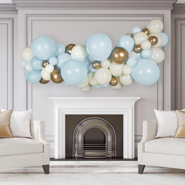 Baby Blue Inflated Balloon Garland