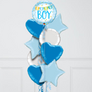 Baby Boy Banner & Dots Foil Balloon Bouquet