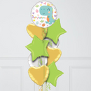 Babysaurus New Baby Dinosaur Inflated Foil Balloon Bunch