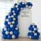 Premium Personalised Stand with Navy and Silver Balloons