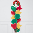 Christmas Snowman Inflated Foil Balloon Bunch