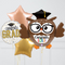 Congrats Grad Owl Inflated Balloon Package