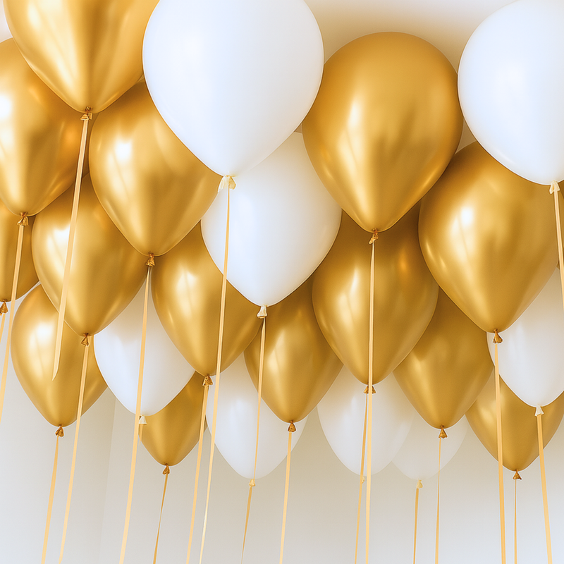 Deluxe Gold Helium Ceiling Balloons