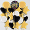 Dotted New Year Inflated Foil Balloon Bunch