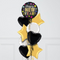 Dotted New Year Inflated Foil Balloon Bunch