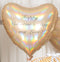 Premium Large Size Holographic Gold Personalised Heart