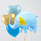 Happy Birthday Blue Elephant Inflated Balloon Package