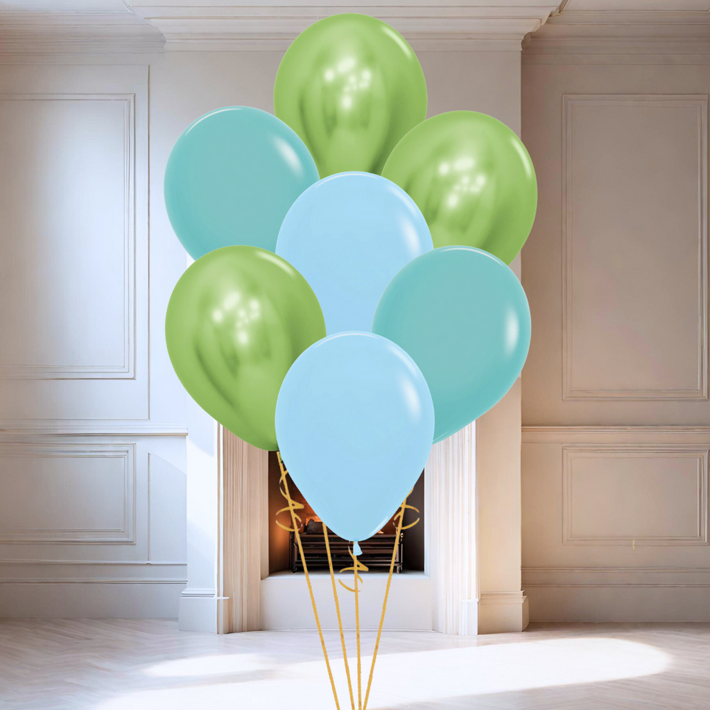 Blue Lagoon Party Helium Latex Balloon Bunch | Balloonfactory.ae ...