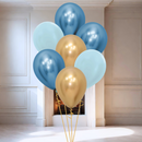 Coastal Mist Party Helium Latex Balloon Bunch