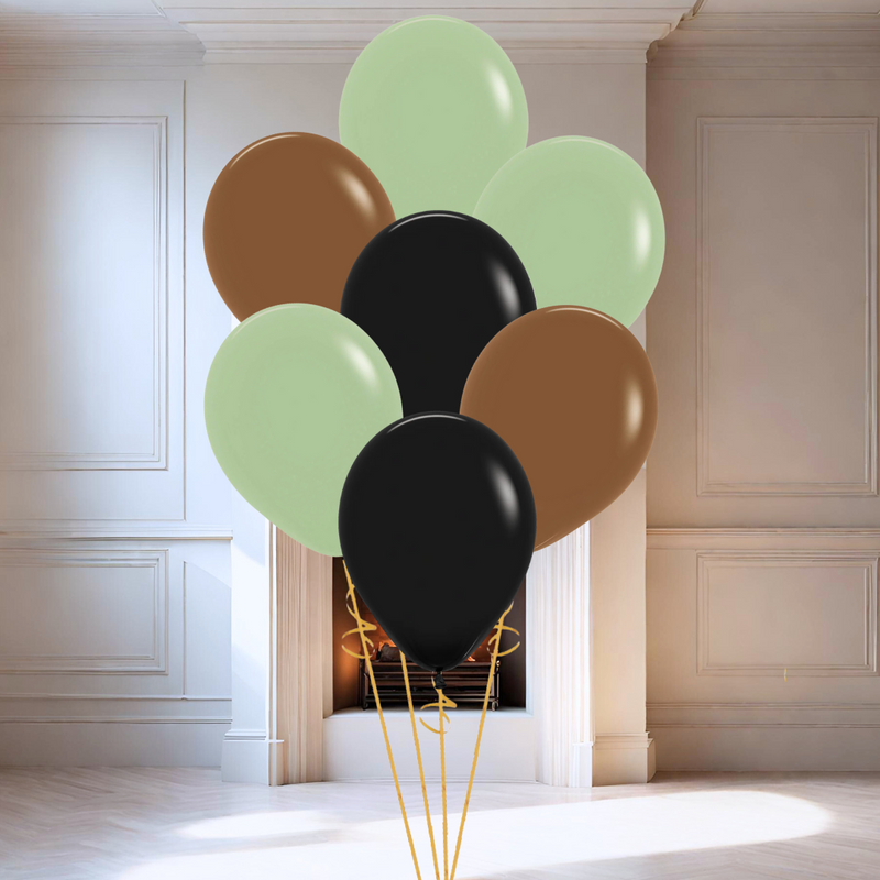 Sweet Safari Party Helium Latex Balloon Bunch