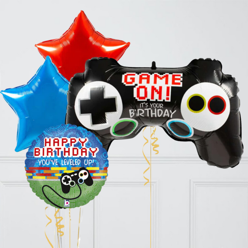 Gamer Birthday Set Foil Balloon Bouquet