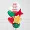 Merry Christmas Personalised Bubble Balloon Bunch