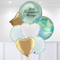 Mint Green & Marble Personalised Premium Balloon Bunch