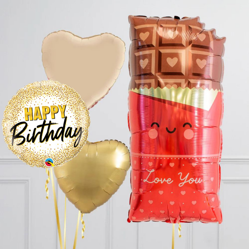 Birthday Chocolate Love Supershape Set Foil Balloon Bouquet