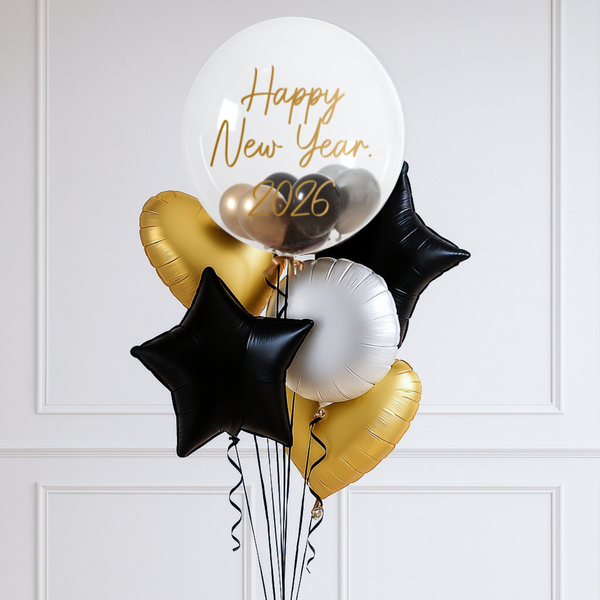 New Year Bubble Personalised Foil Bunch