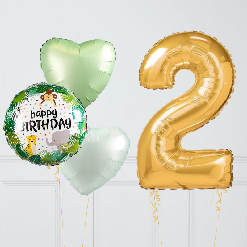 Inflated Sweet Safari Birthday Balloon Numbers (one number)