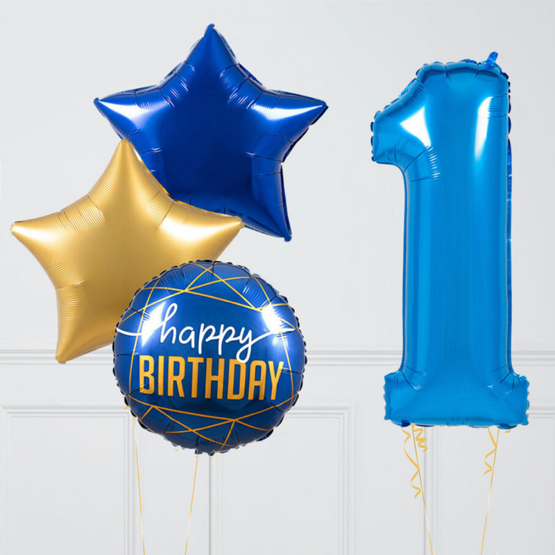 Sapphire Blue Birthday Number Balloons Set (One Number)
