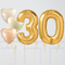 Cream Chrome Birthday Number Balloons Set (Two Numbers)