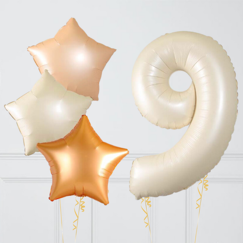 Amber Blush Birthday Number Balloons Set (One Number)