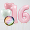 Baby Pink Pastel Birthday Number Balloons Set (Two Numbers)