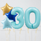 Baby Blue Blue Sapphire Birthday Number Balloons Set (Two Numbers)