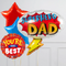 Best Dad Superhero Supershape Set Foil Balloon Bouquet