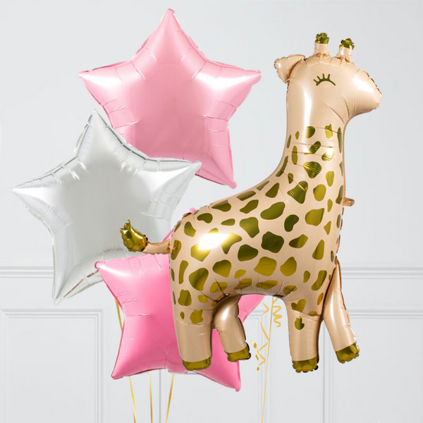Cute Giraffe Supershape Set Foil Balloon Bouquet