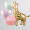Baby Girl Cute Giraffe Supershape Set Foil Balloon Bouquet