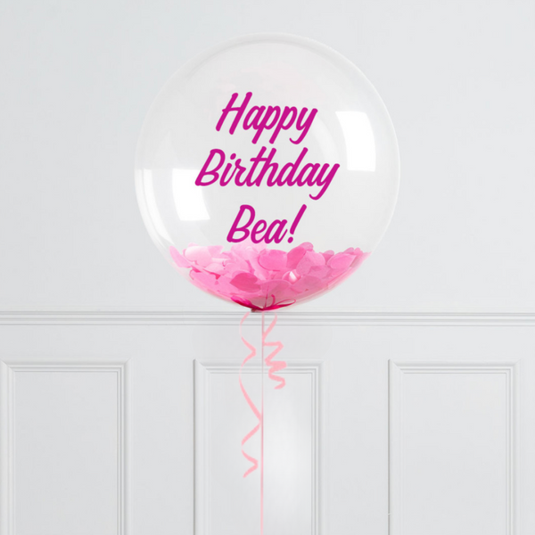 Personalised Party Girl Confetti Bubble Balloon