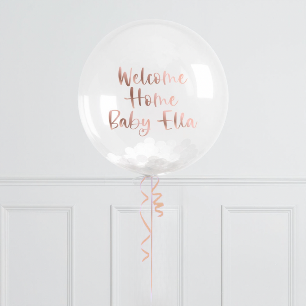 Personalised Swan Confetti Bubble Balloon | Balloonfactory.ae – Balloon ...