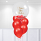 Red-Heart Confetti Bubble Personalised Bunch