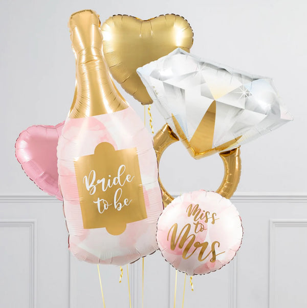 Bridal Shower Champagne Inflated Balloon Package