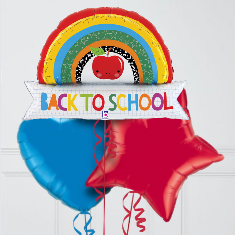 Back To School Rainbow  Foil Balloon Bouquet - Back To School Balloon Bouquets