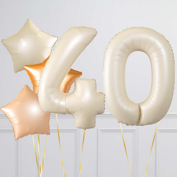 Amber Blush Birthday Number Balloons Set (Two Numbers)
