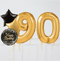 Gold & Black Birthday Number Balloons Set (Two Numbers)
