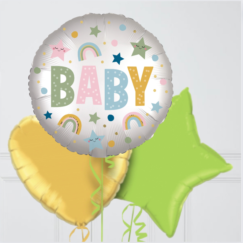 Satin Baby Foil Balloon Bouquet