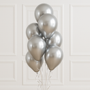 Silver New Year 2026 Party Helium Latex