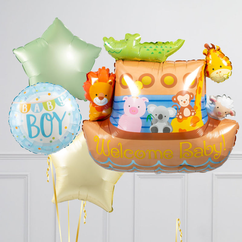 Noah's Ark Baby Boy Balloon Package