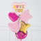 Valentine Love Patch Heart Foil Balloon Bouquet