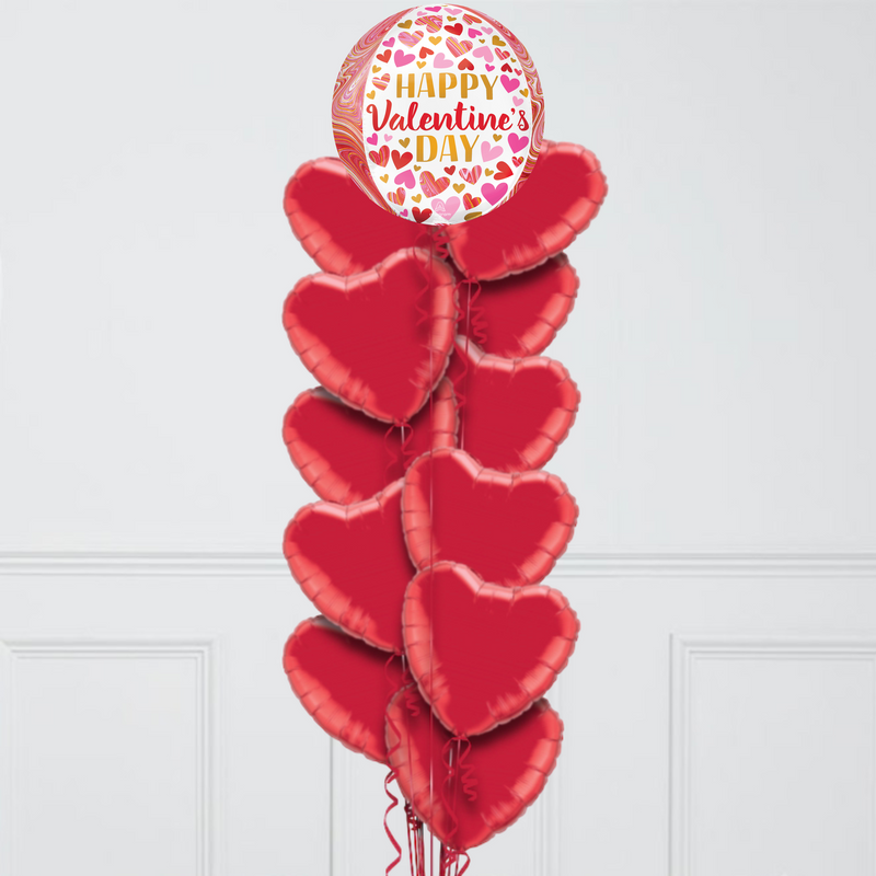 Valentine's Day Orb Foil Balloon Bouquet